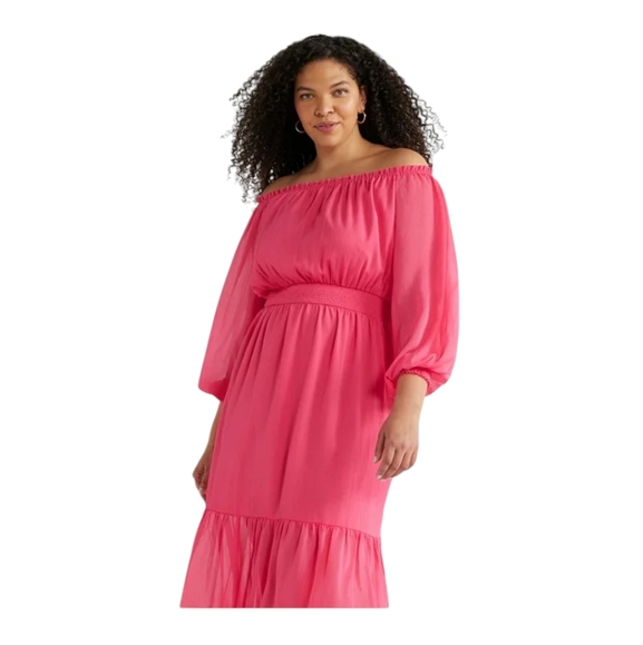 Sofia by Sofia Vergara Vibrant Pink Garment Sun Dress Size XXL Nwot - Picture 1 of 2